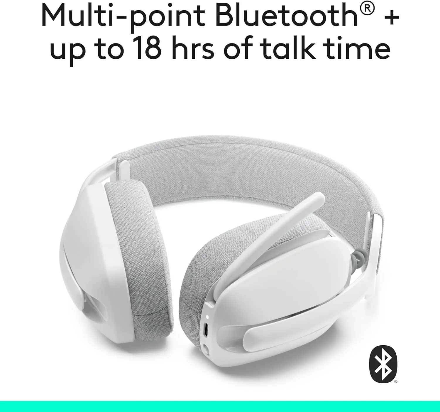 LOGITECH Zone Vibe 100 Wireless Over-Ear Headphones with Noise-Canceling Microphone