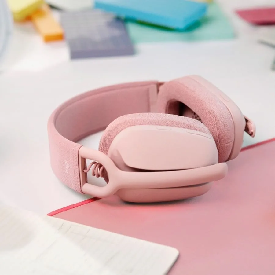 LOGITECH Zone Vibe 100 Wireless Over-Ear Headphones with Noise-Canceling Microphone