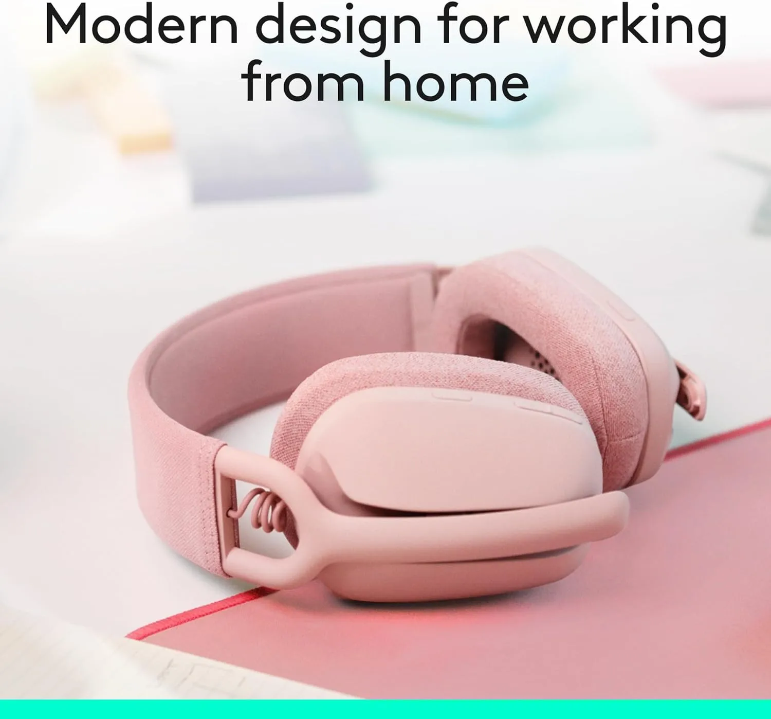 LOGITECH Zone Vibe 100 Wireless Over-Ear Headphones with Noise-Canceling Microphone