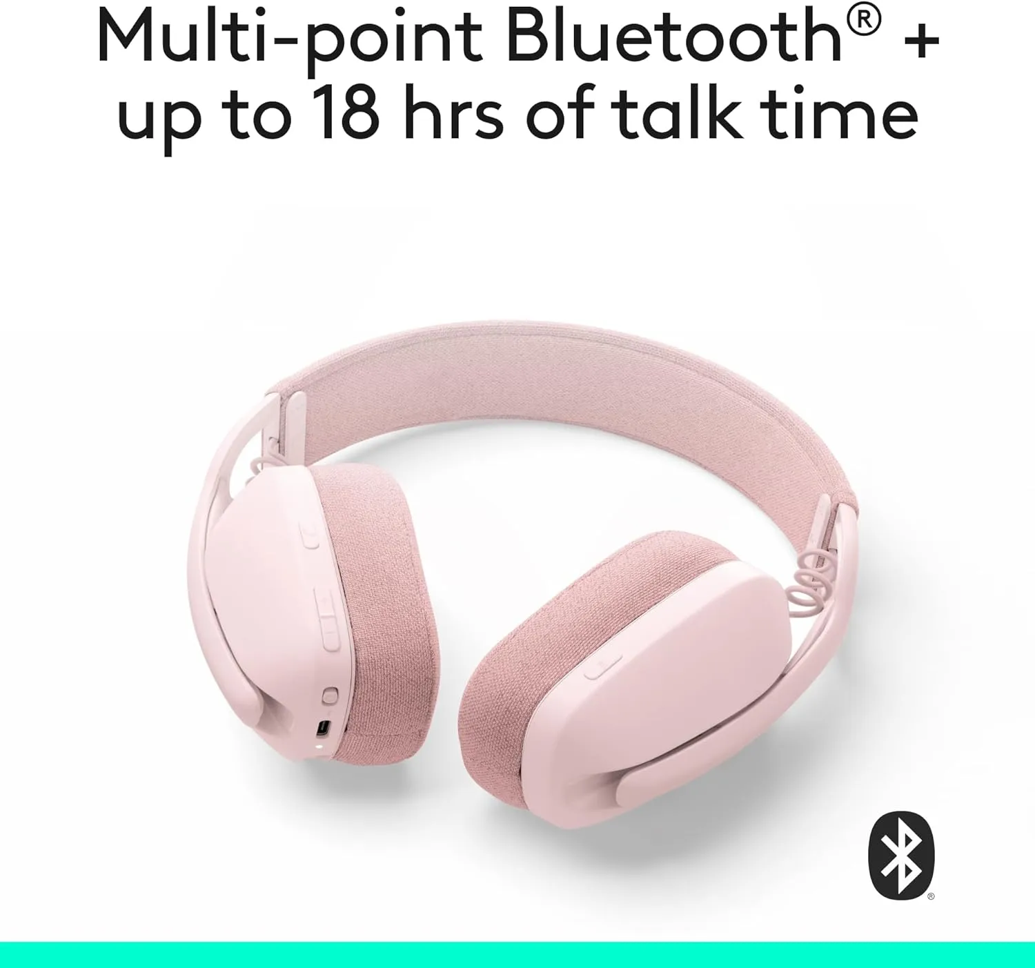 LOGITECH Zone Vibe 100 Wireless Over-Ear Headphones with Noise-Canceling Microphone