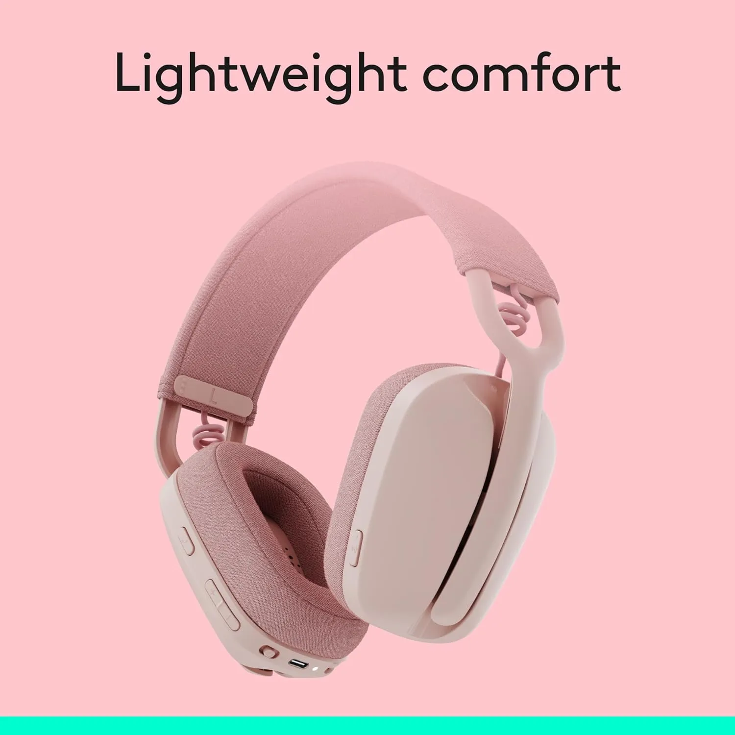 LOGITECH Zone Vibe 100 Wireless Over-Ear Headphones with Noise-Canceling Microphone