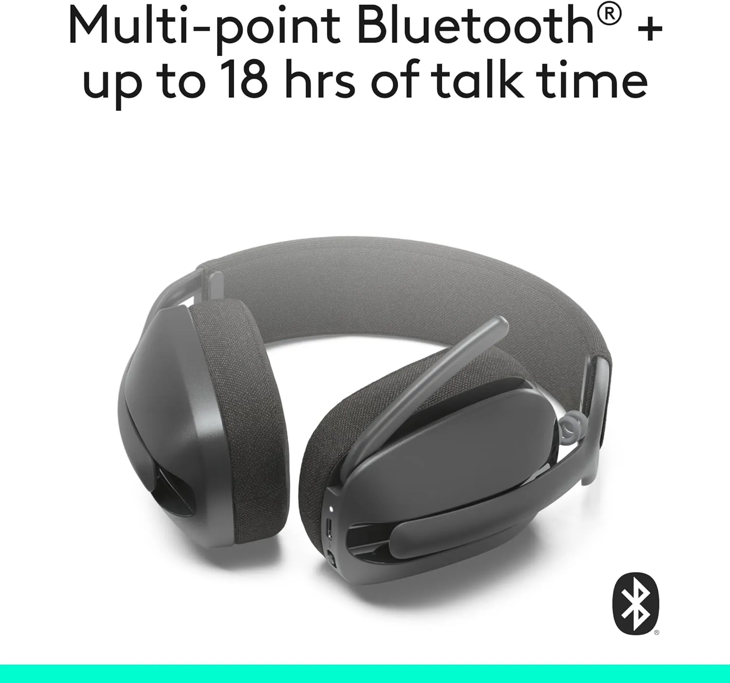 LOGITECH Zone Vibe 100 Wireless Over-Ear Headphones with Noise-Canceling Microphone