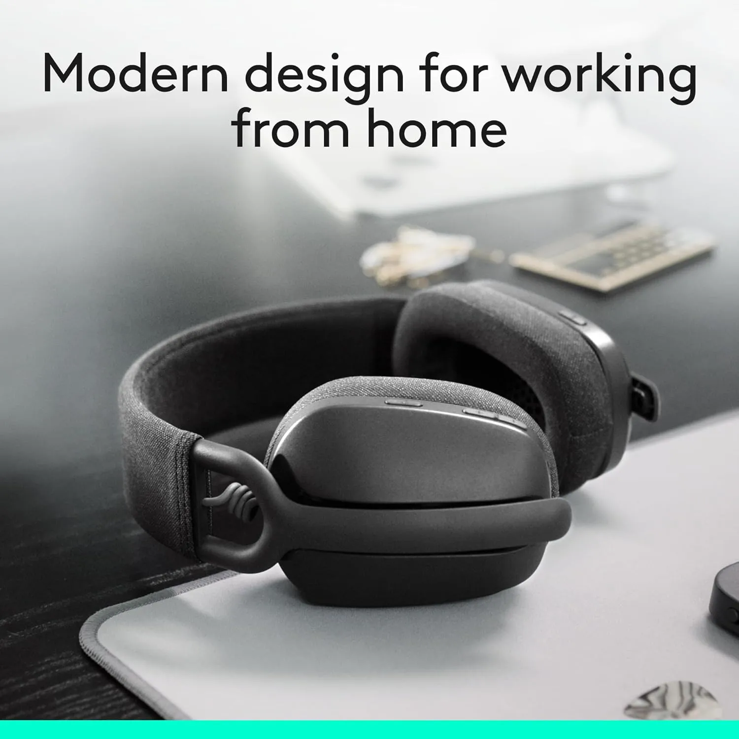 LOGITECH Zone Vibe 100 Wireless Over-Ear Headphones with Noise-Canceling Microphone