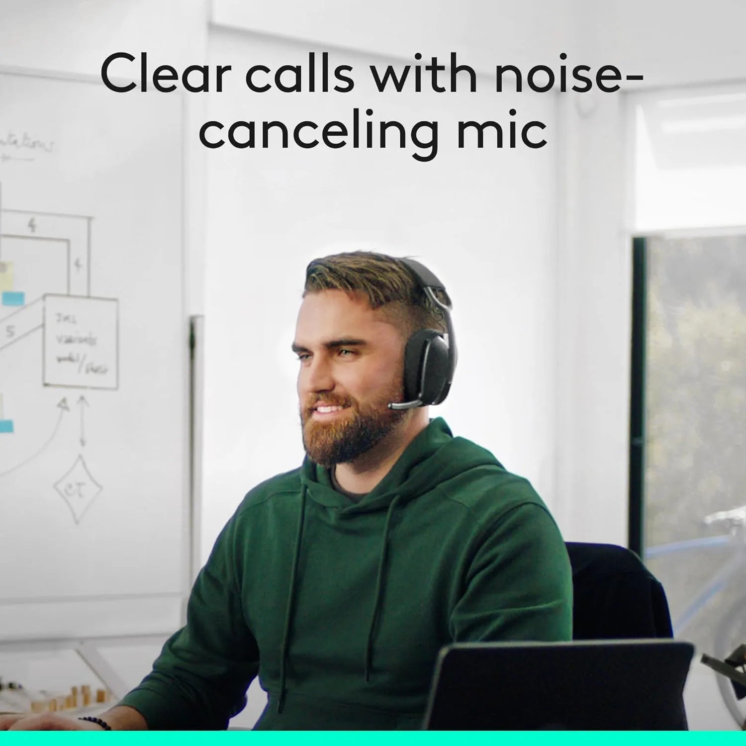Logitech Zone Vibe Wireless Bluetooth Headset, Noise-Canceling - Graphite