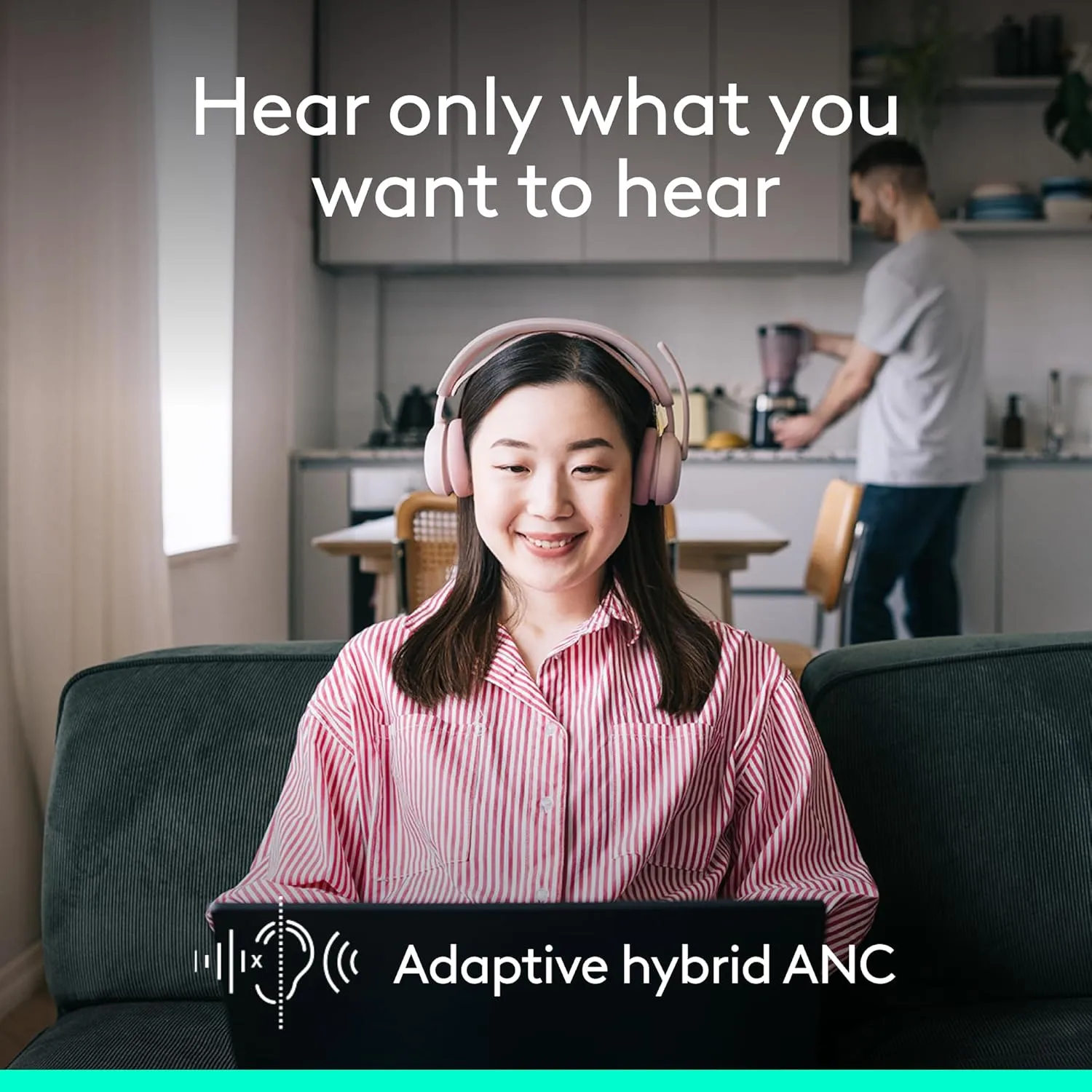 Logitech Zone Wireless 2 ES Noise-Canceling Wireless Headset - Rose
