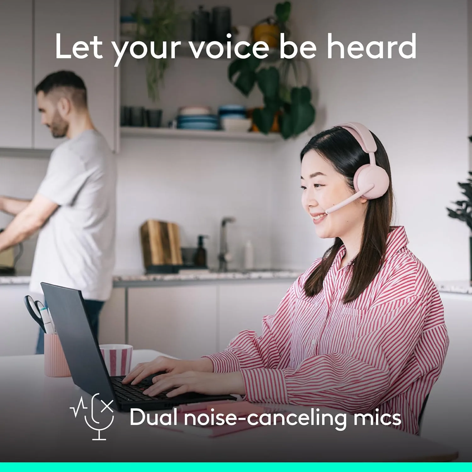 Logitech Zone Wireless 2 ES Noise-Canceling Wireless Headset - Rose