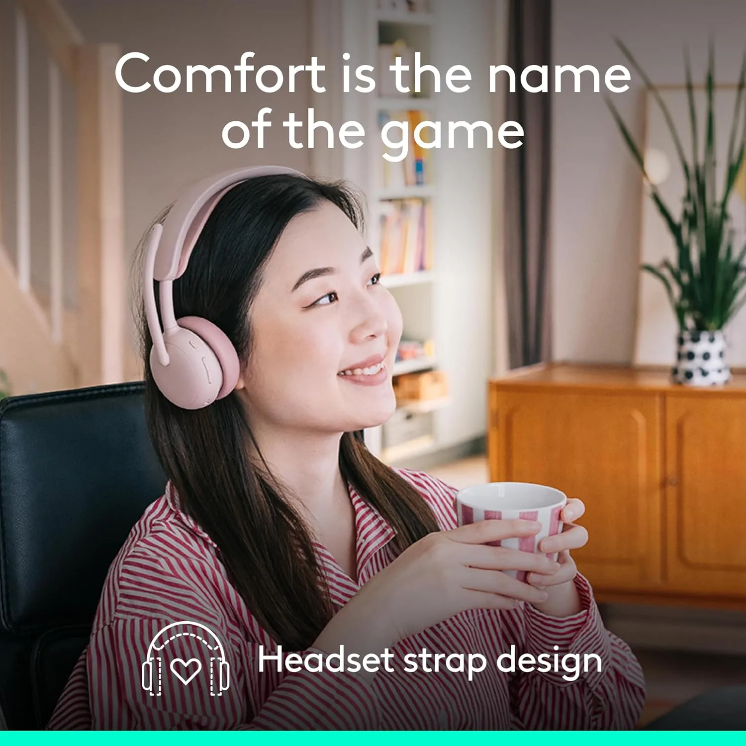 Logitech Zone Wireless 2 ES Noise-Canceling Wireless Headset - Rose