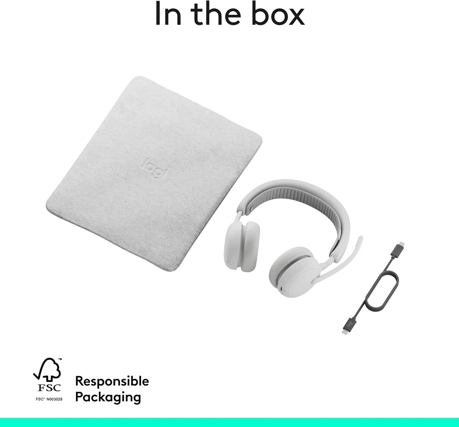 Logitech Zone Wireless 2 ES - Noise-Canceling Wireless Headset with Adaptive Hybrid ANC, Bluetooth - Off-White