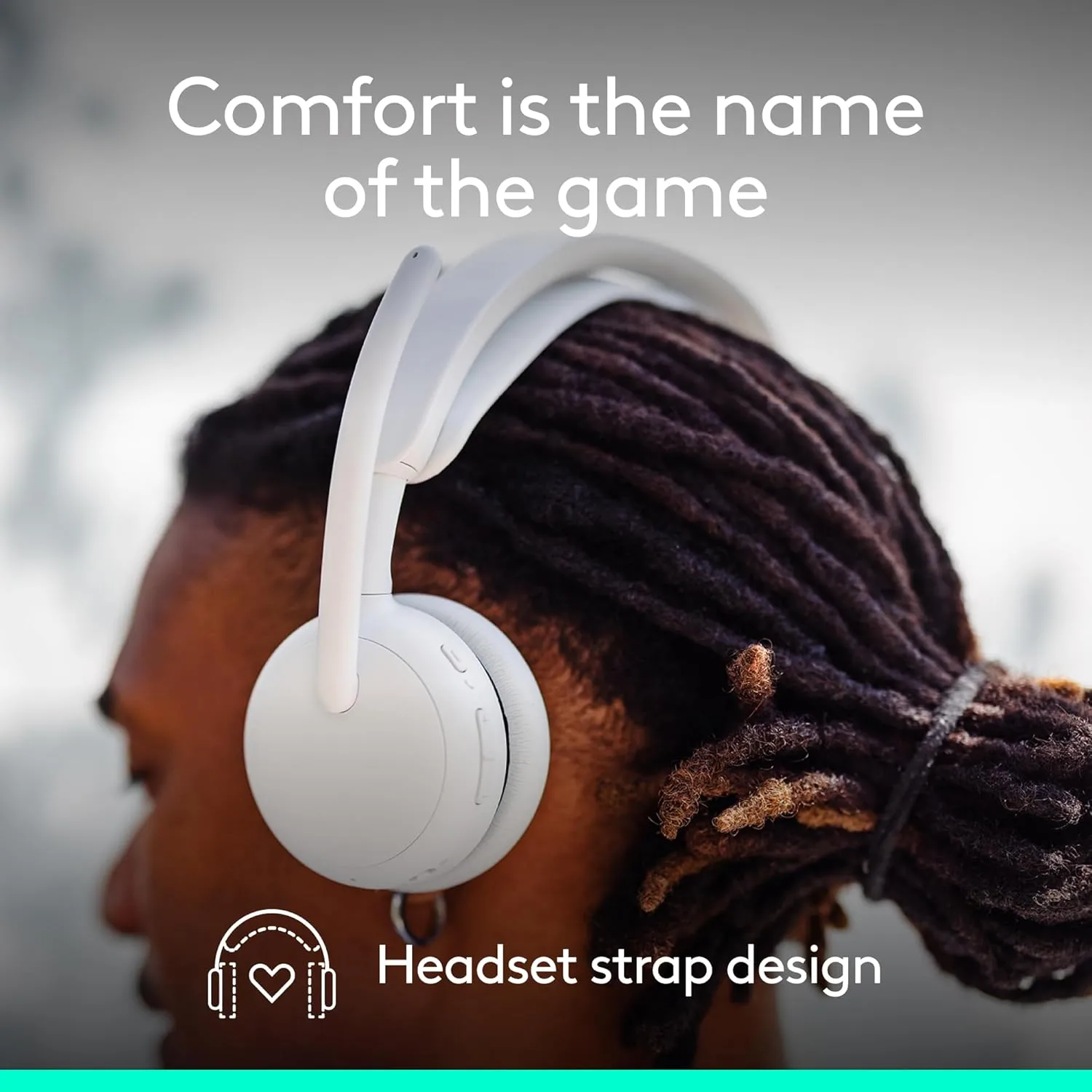 Logitech Zone Wireless 2 ES - Noise-Canceling Wireless Headset with Adaptive Hybrid ANC, Bluetooth - Off-White