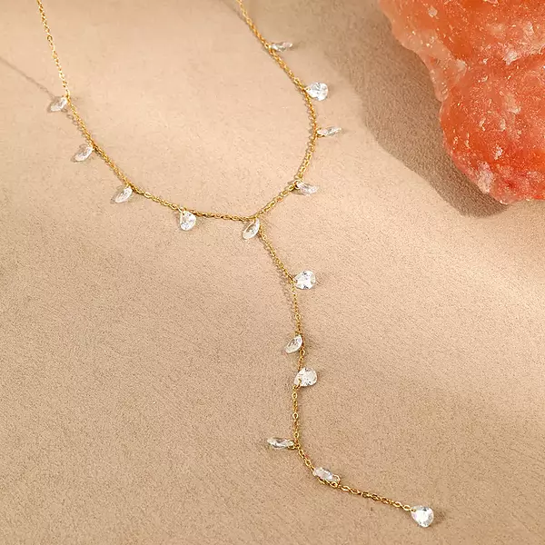 Diamonds Y Necklace