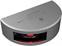 Lopolight Series 301-002 - Port Sidelight - 2NM - Vertical Mount - Red - Silver Housing