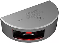 Lopolight Series 101-002 - Port Side Light - 1NM - Vertical Mount - Red - Silver Housing