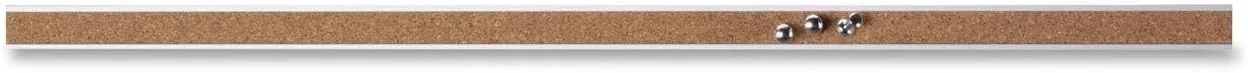 Lorell LLR49534 36in Cork Bulletin Bar, Silver Aluminum Frame