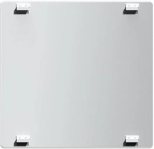 Lorell DIY Frameless Magnetic Glass Board - 36in (3 ft)x 36in (3 ft) - White Glass Surface - Aluminum Frame - Rectangle - Magnetic - 1 Each - 18324
