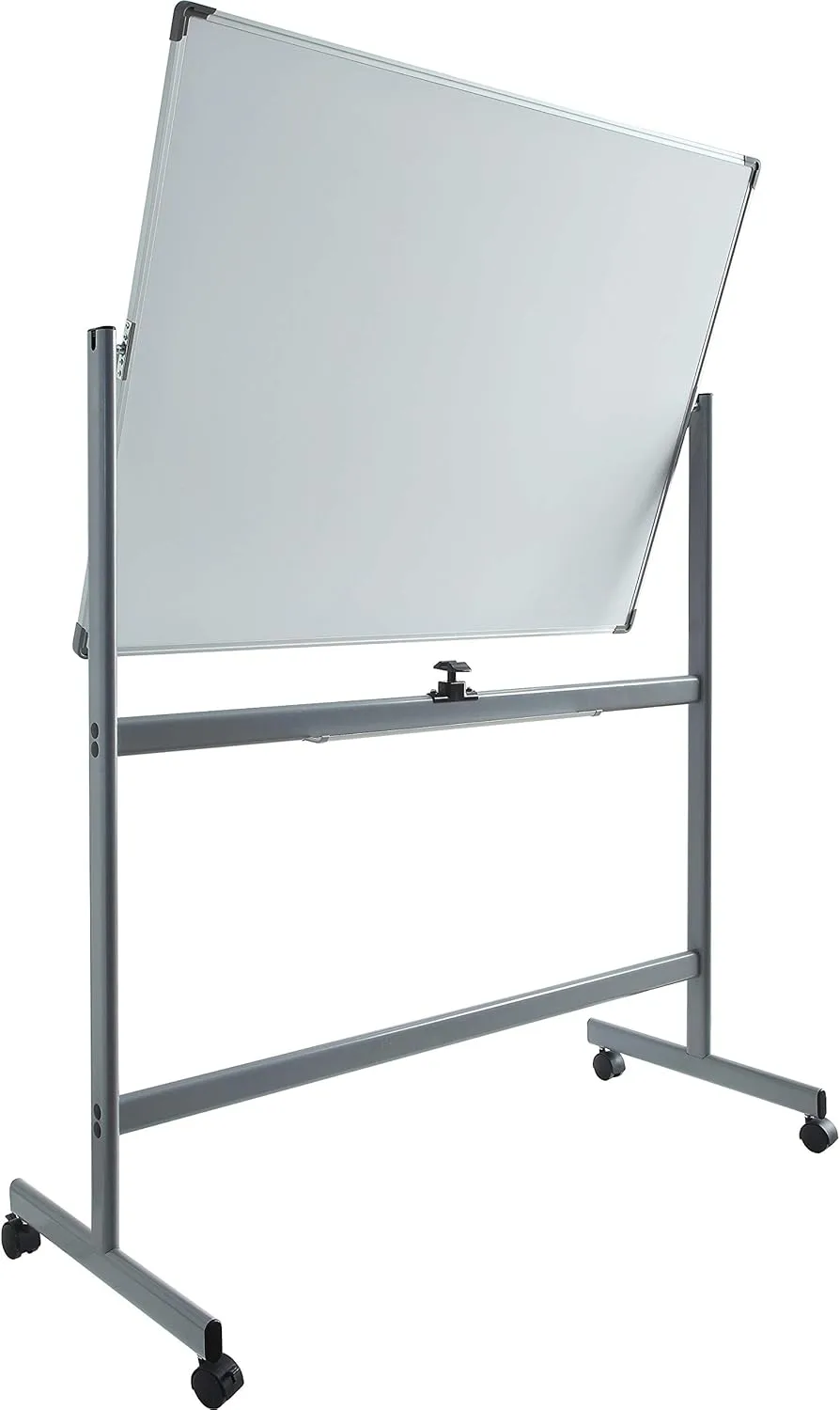 Lorell Magnetic Dry-Erase Whiteboard Easel, 36in x 48in, Aluminum Frame With Silver Finish