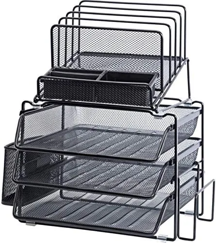 Lorell Divided 4-Tier Desktop Organizer