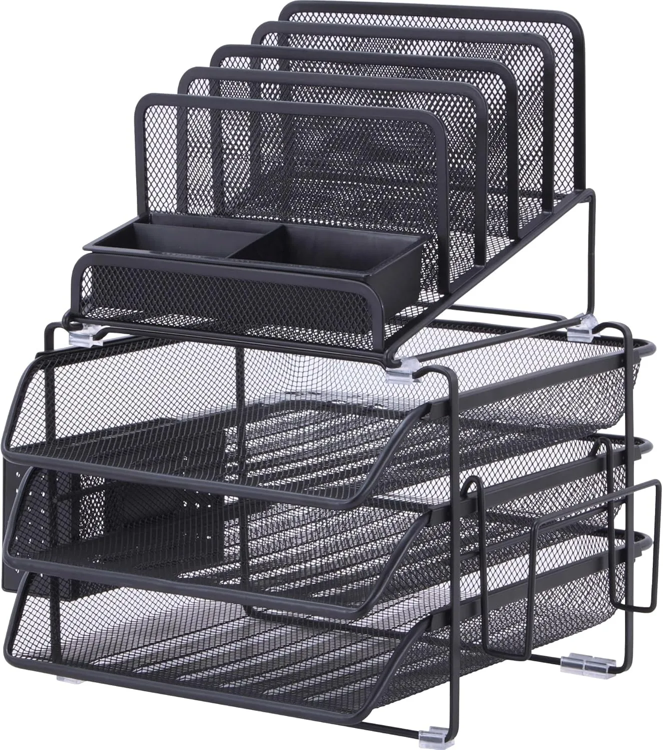 Lorell Divided 4-Tier Desktop Organizer