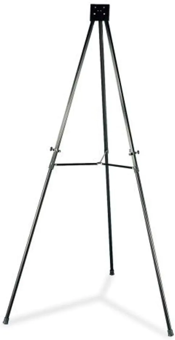 Lorell Telescoping Aluminum Display Easel with Adjustable Legs, 66-Inch, Black