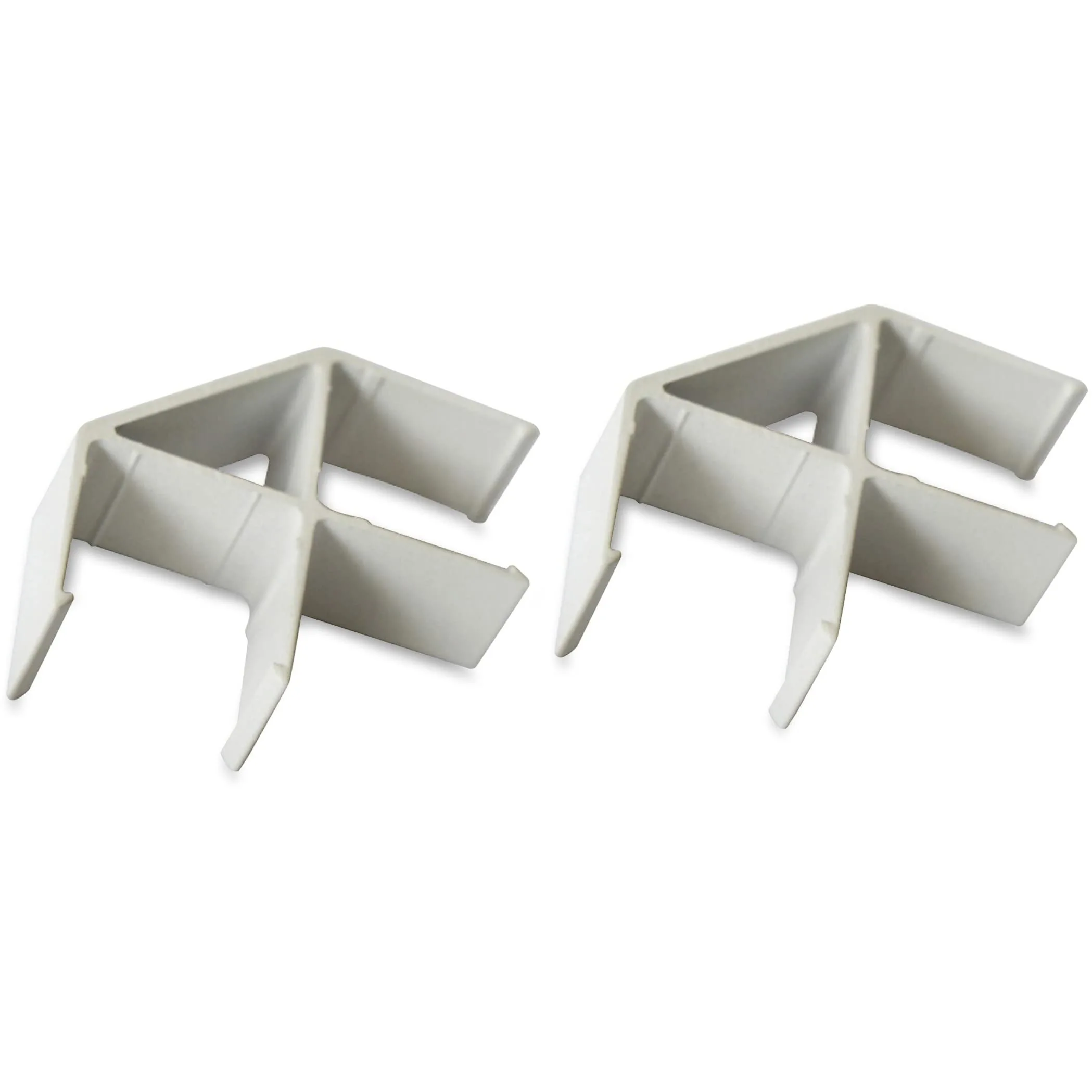 Lorell Panel System 90-Degree Panel Connector, 2-pack, Aluminum