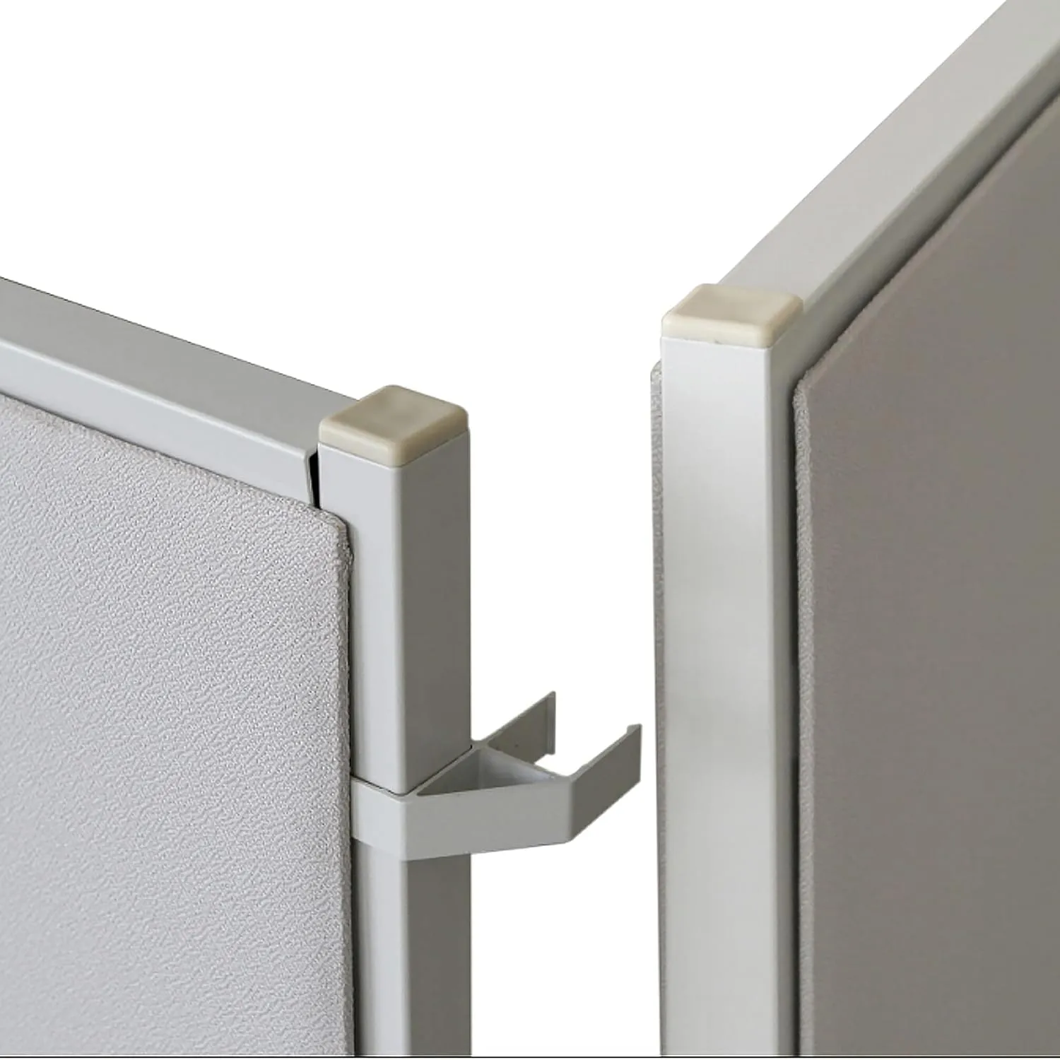 Lorell Panel System 90-Degree Panel Connector, 2-pack, Aluminum