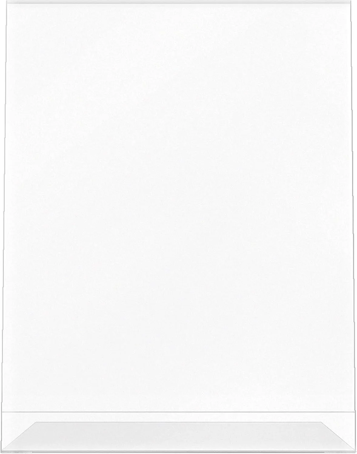 Lorell L-Base Acrylic Slanted Sign Holder Stand, 8.5 x 11, Clear, Pack of 3