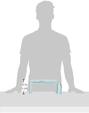 Lorell Acrylic Phone Stand, 11inW x 10inD x 5 1/2inH, Clear/Green Edge