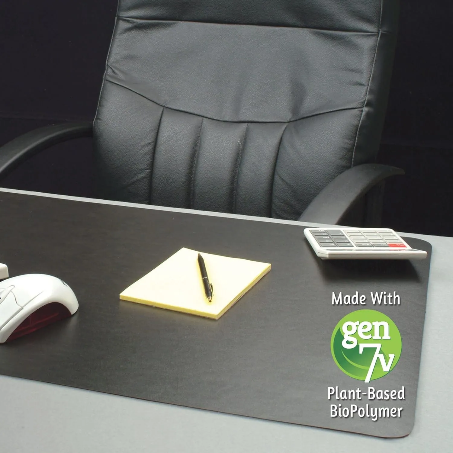 Lorell LLR39654 Bio-Based Black Desk Pad