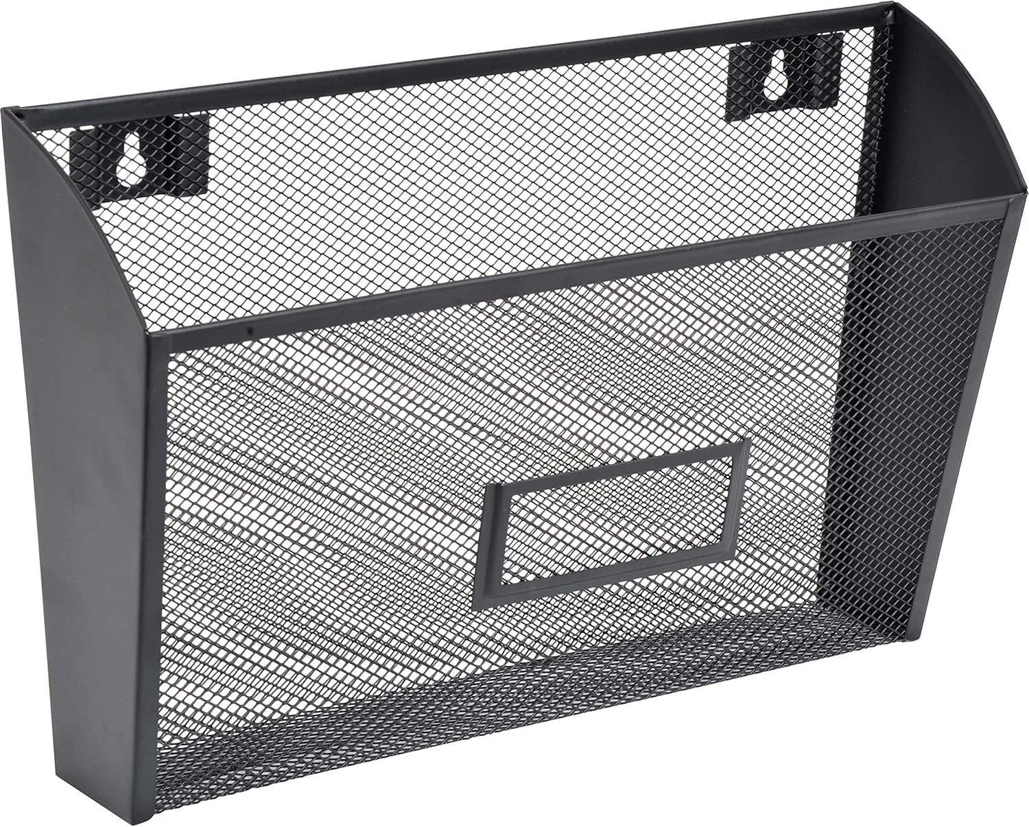 Lorell Mesh Single Wall Pocket, Letter Size, Black