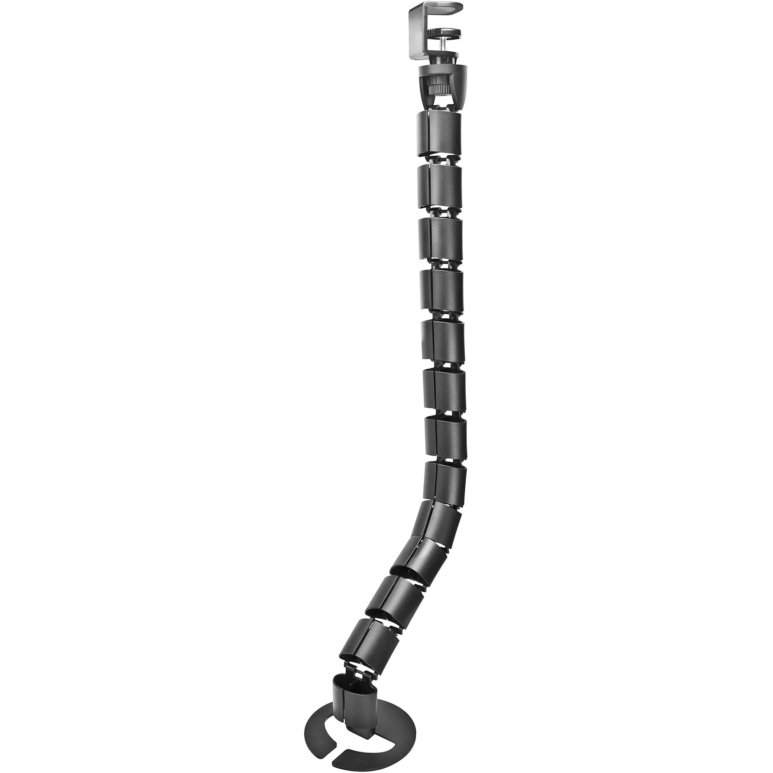 Lorell Universal Desk Clamp Control Spine Cable Guide, 2" x 35.5", Black
