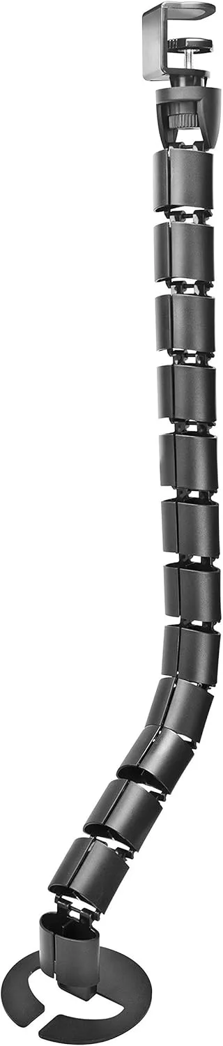 Lorell Universal Desk Clamp Control Spine Cable Guide, 2" x 35.5", Black