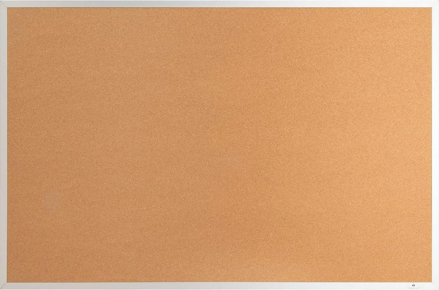 Lorell Cork Bulletin Board, 36 x 48 in, Brown Aluminum Frame