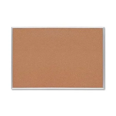 Lorell Cork Bulletin Board, 48 x 72 in, Silver Aluminum Frame