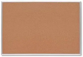 Lorell Cork Bulletin Board, 48 x 72 in, Silver Aluminum Frame