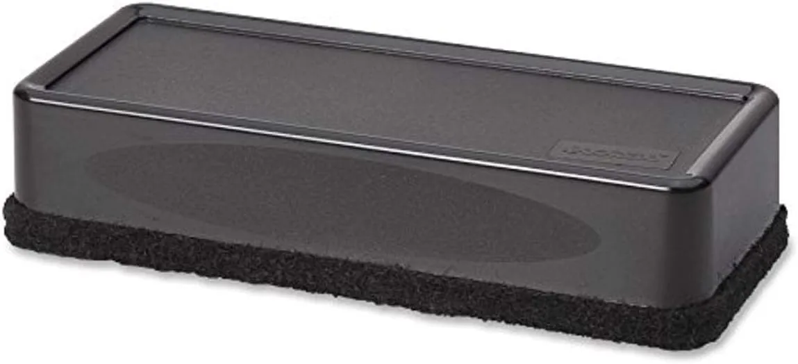 Lorell Dry-Erase Board Eraser, 2-3/16 by 5-3/16 by 1-5/16-Inch, Black