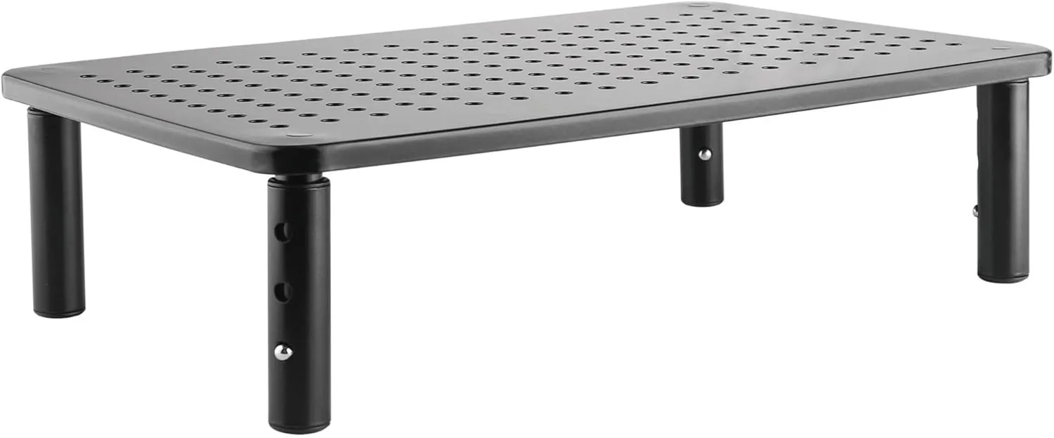 Lorell LLR18329 Monitor Height-Adjustable Steel Desktop Stand