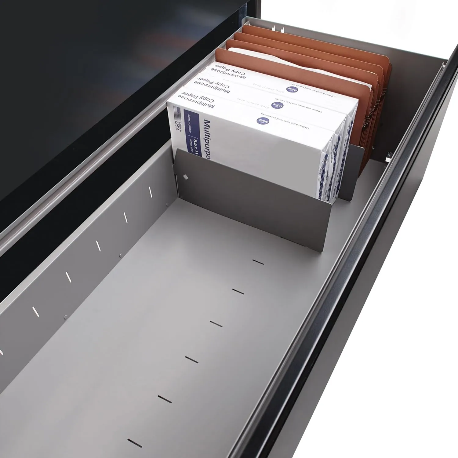 Lorell Lateral File Divider Kit, 12.4" x 5", Platinum Gray (LLR60564), 10 Count
