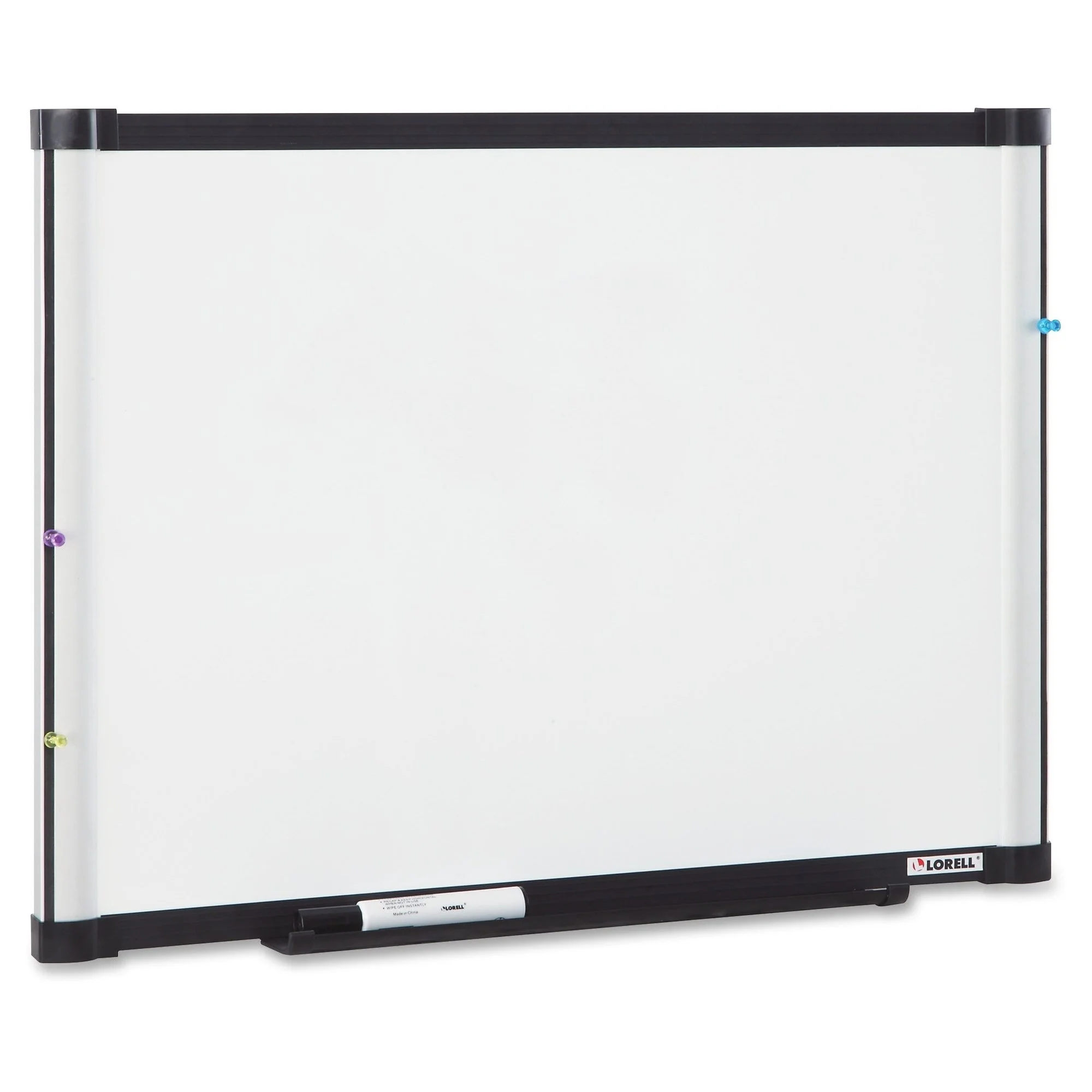 Lorell Magnetic Dry-Erase Whiteboard Combo Board, 48 x 36 in, Aluminum Frame