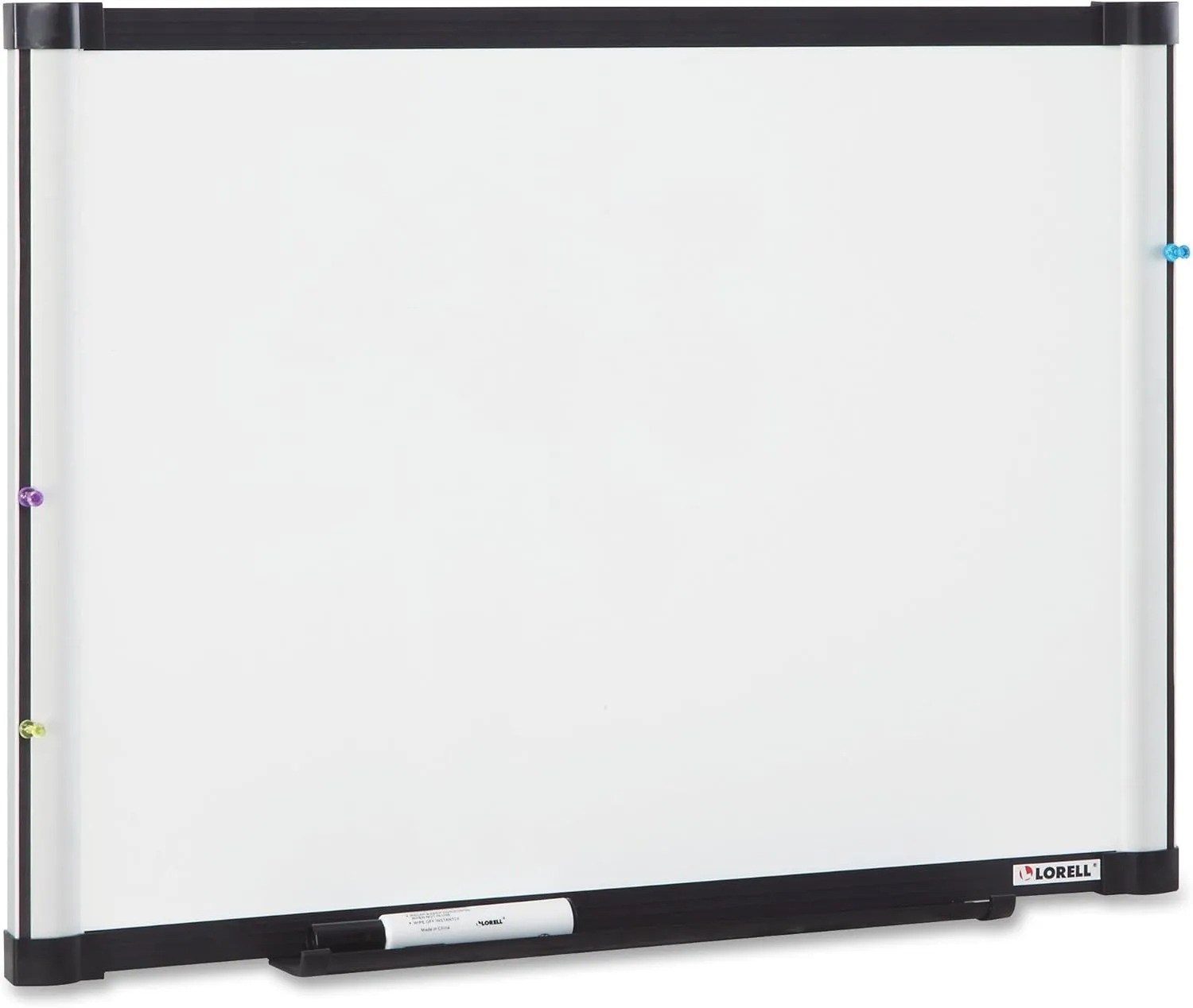 Lorell Magnetic Dry-Erase Whiteboard Combo Board, 48 x 36 in, Aluminum Frame