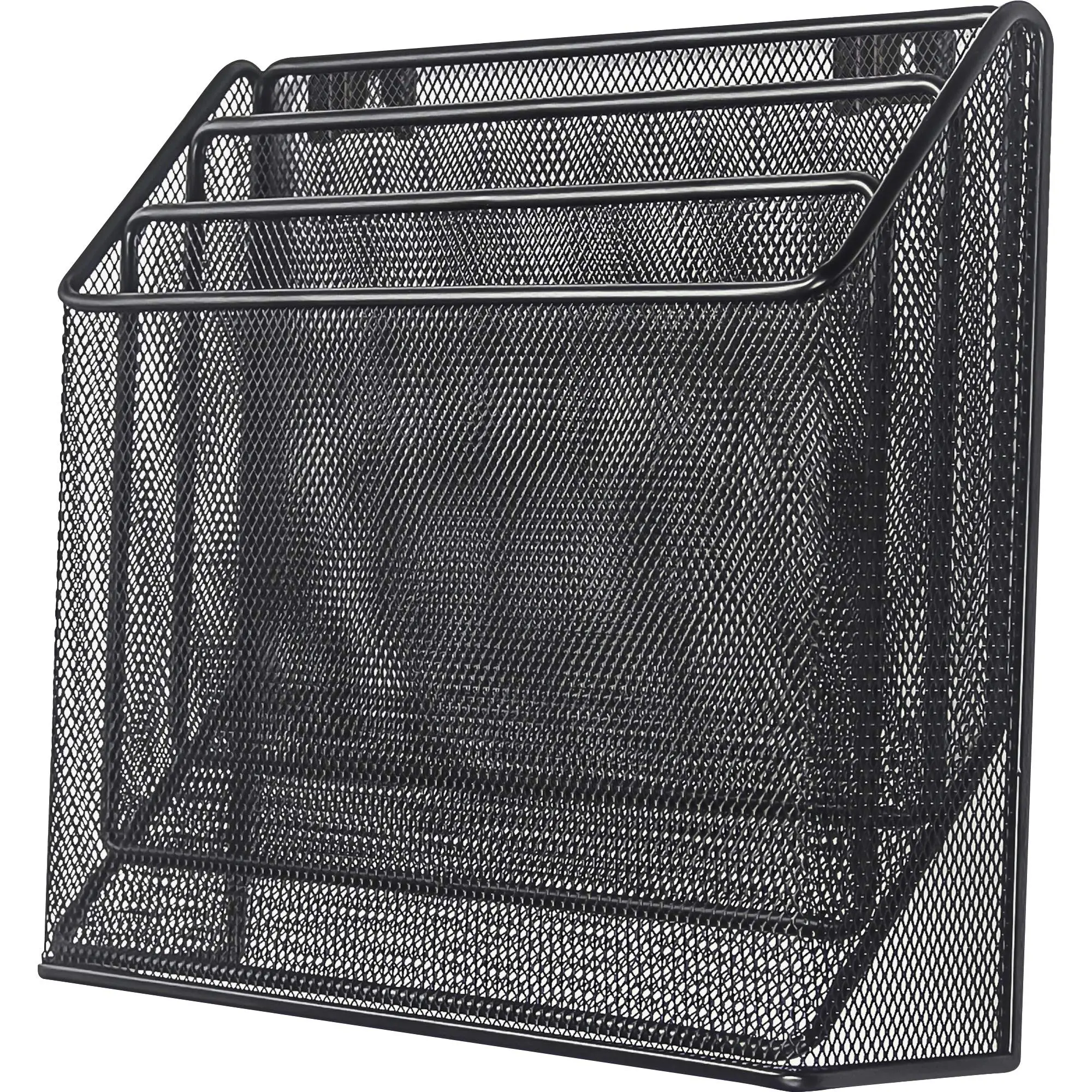 Lorell Mesh 3-Tier Desktop Organizer, Black