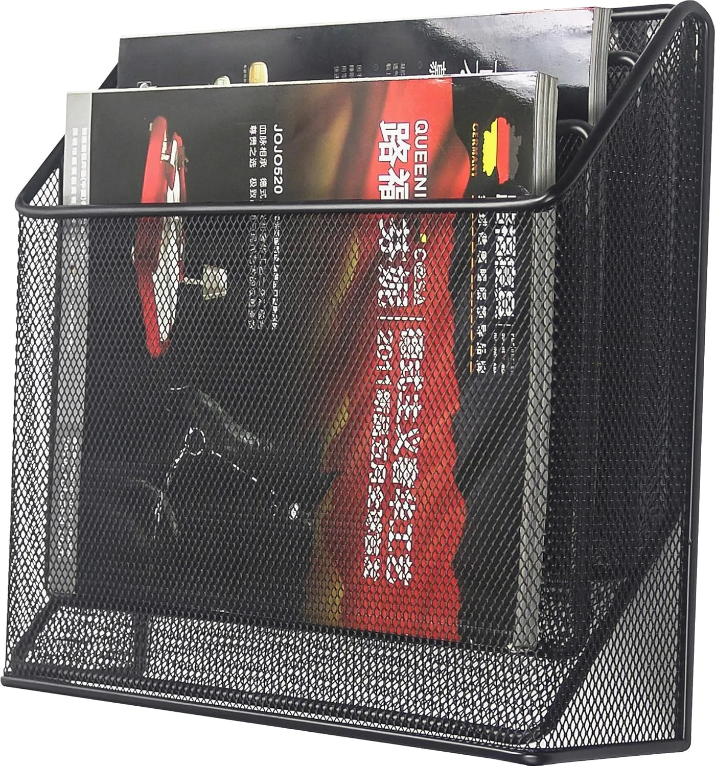 Lorell Mesh 3-Tier Desktop Organizer, Black