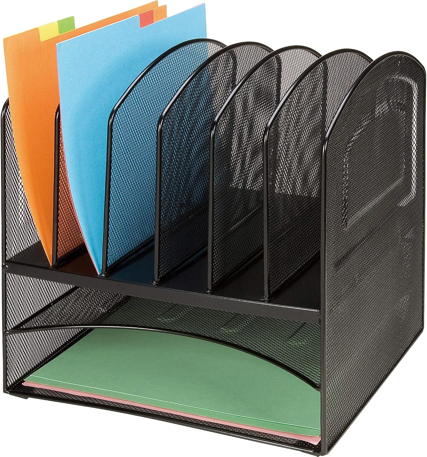 Lorell LLR37523 Horizontal Vertical Mesh Desk Organizer