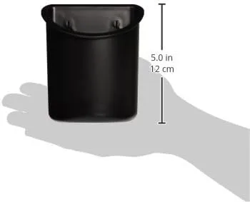 Lorell Recycled Mounting Pencil Cup, Plastic, Black