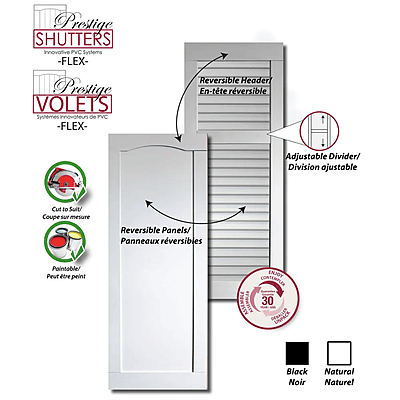 Prestige - 16" Reversible Flex Shutters (pairs)
