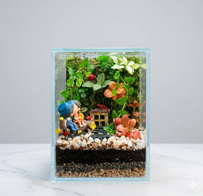 Love Garden Box Closed Terrarium