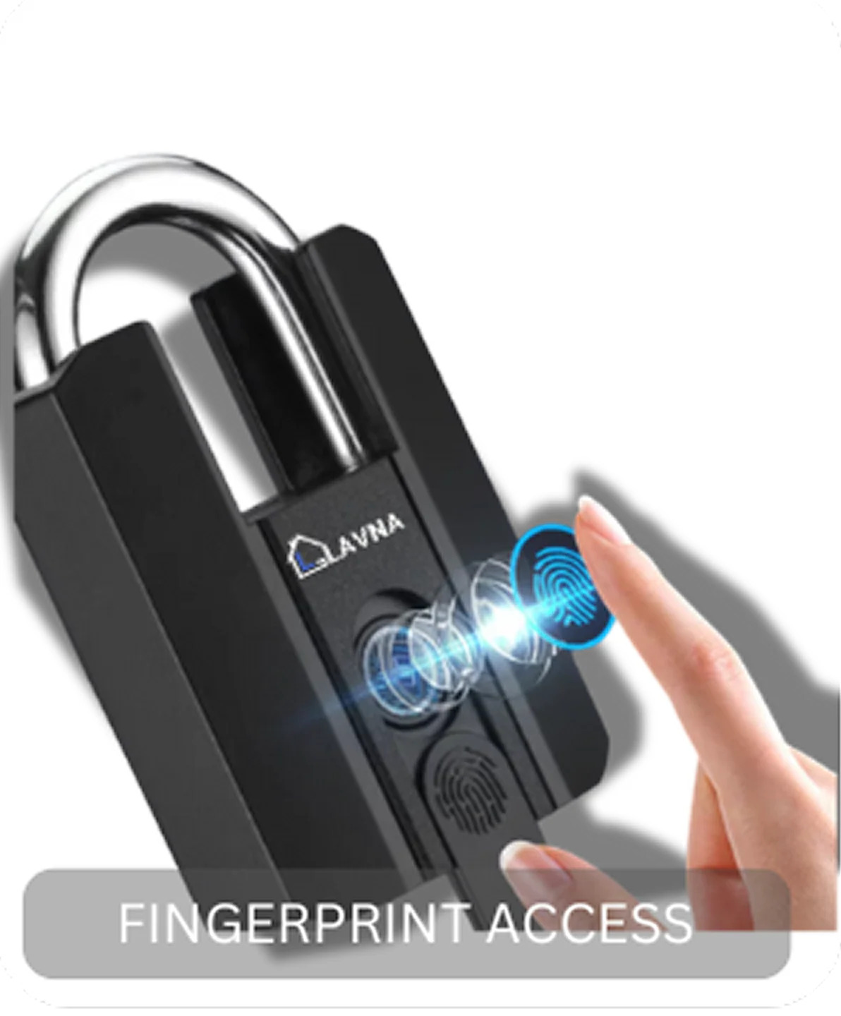 LAVNA LS45 Smart Outdoor Padlock Fingerprint- IP67 Waterproof | Heavy-Duty Metal Lock LAVNA LS45 Smart Outdoor Padlock Fingerprint- IP67 Waterproof | Heavy-Duty Metal Lock