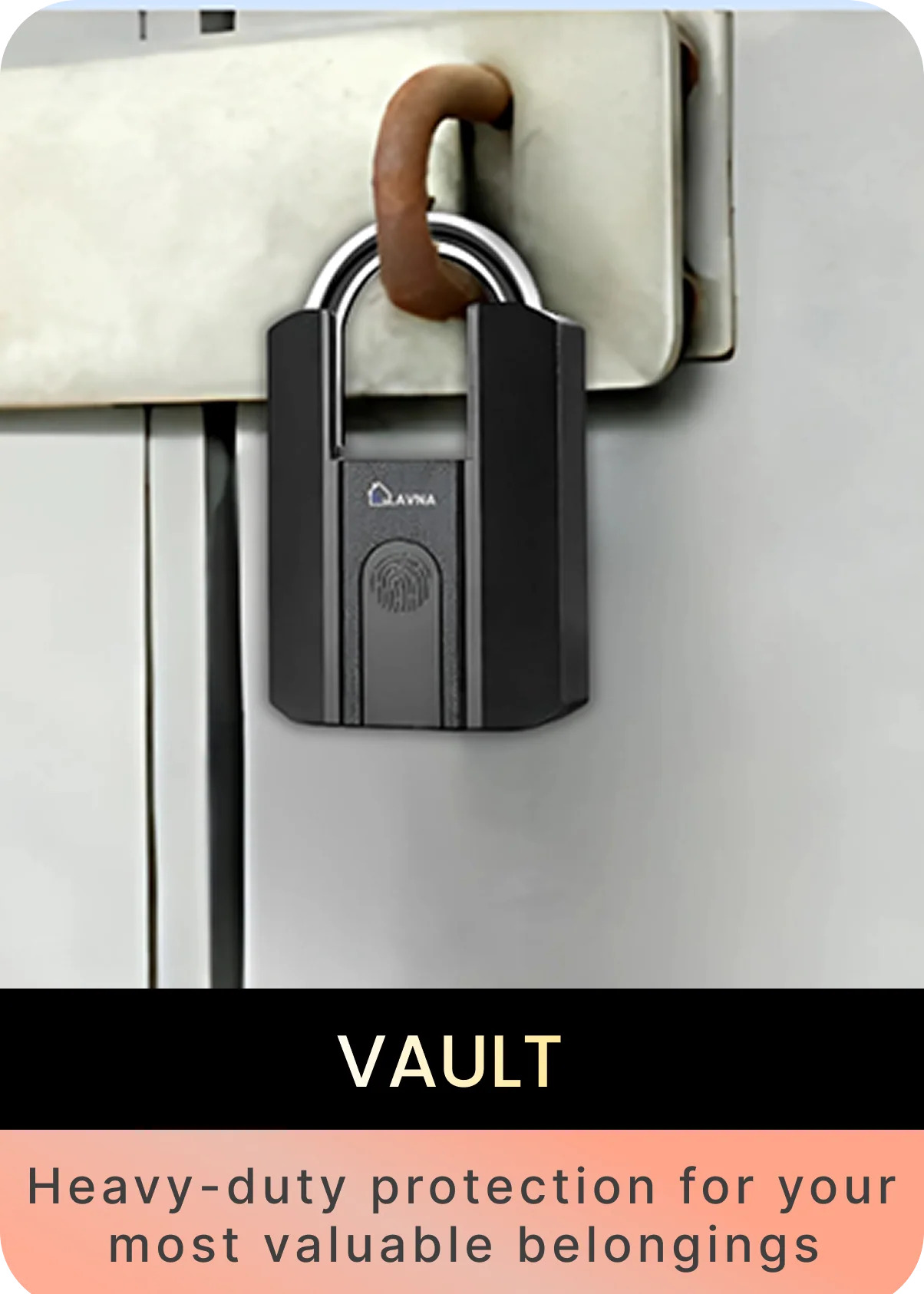 LAVNA LS45 Smart Outdoor Padlock Fingerprint- IP67 Waterproof | Heavy-Duty Metal Lock LAVNA LS45 Smart Outdoor Padlock Fingerprint- IP67 Waterproof | Heavy-Duty Metal Lock