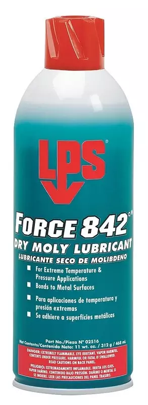 LPS Force 842 Dry Moly Lubricant, 14 oz Aerosol - 428-02516