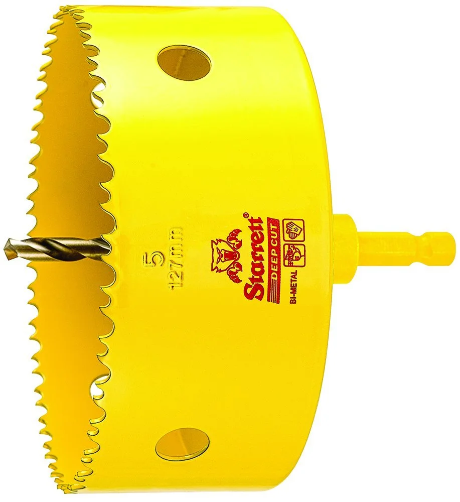 L.S. STARRETT HSS Bi-Metal Deep-Cut Hole Saw with Arbor