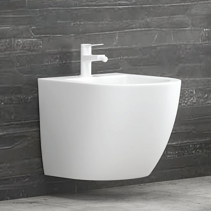 Bideu suspendat KARAG, serie MILOS GLOSSY, LT 046F-GW, alb lucios