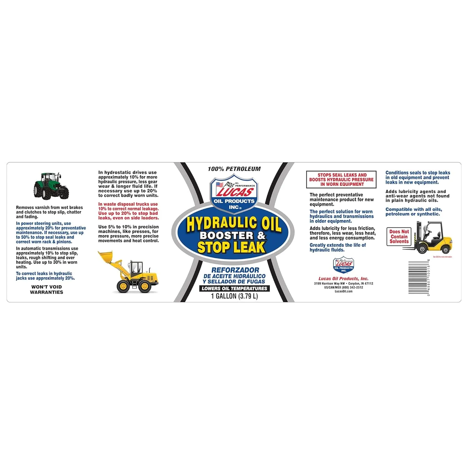 Lucas Oil 10018 Hydraulic Oil Booster & Stop Leak - 1 Gallon